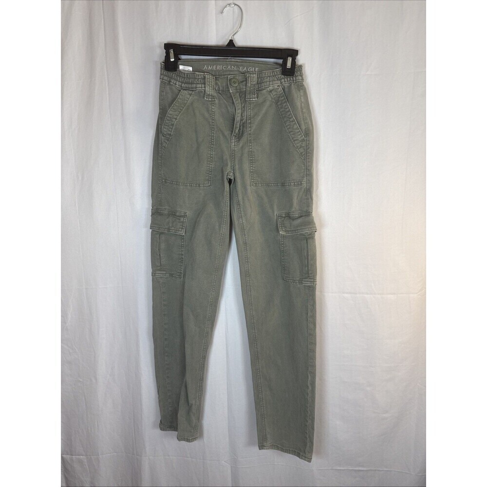 Women’s American Eagle Green Cargo Pants Size 00 Preowned